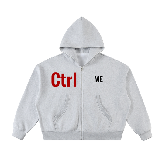 “ Ctrl+ME ”Full-Zip Boxy Hoodie